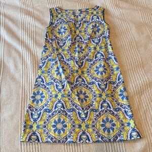 Betsy Johnson Yellow and Blue Patterned Dress